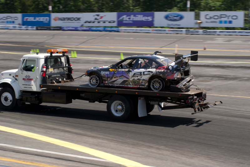 Illustration for article titled What Happens When Your Drift Car Hits The Wall Going The Wrong Way